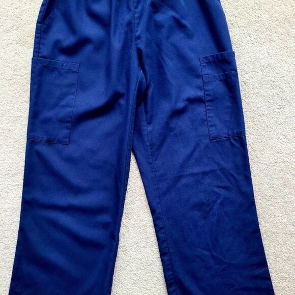 Scrubstar Women Blue Pull On Cargo Scrub Pants XS - Picture 4 of 15